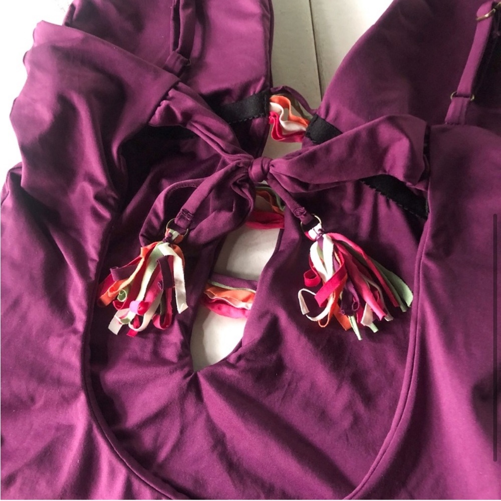 NWT Multicolored Woven Detail Becca Swimsuit - Picture 4 of 5